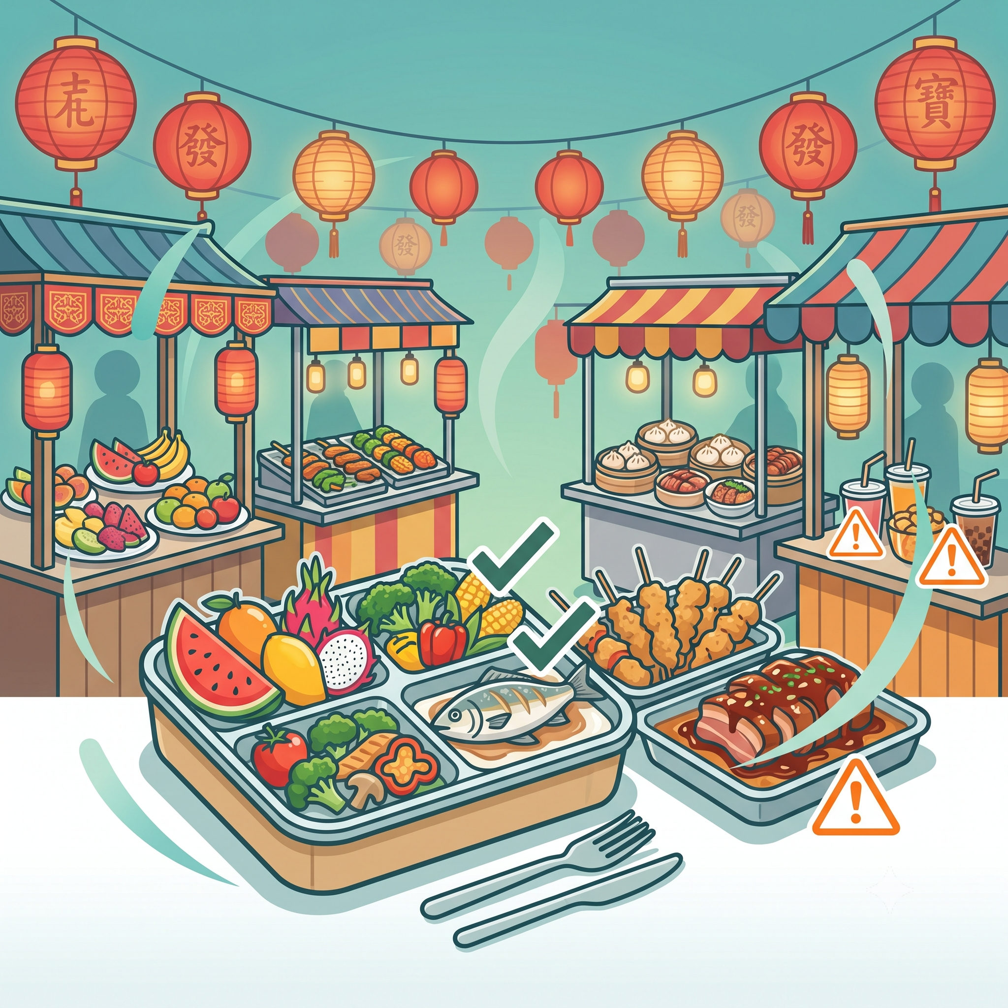 台灣夜市怎麼吃才不胖？低熱量美食選擇與高熱量地雷完整指南